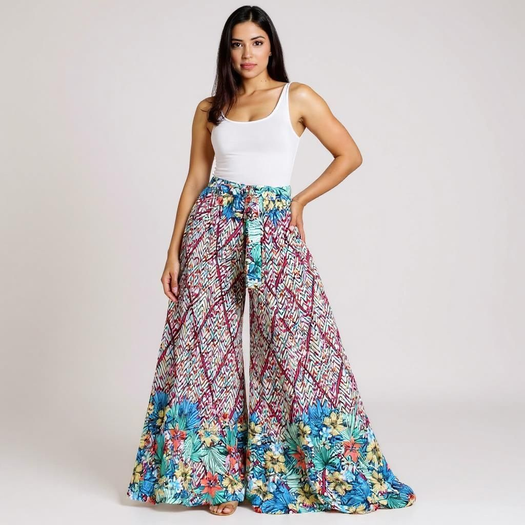 Wide leg Tie Pants