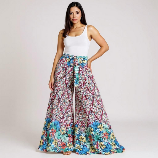 Wide leg Tie Pants